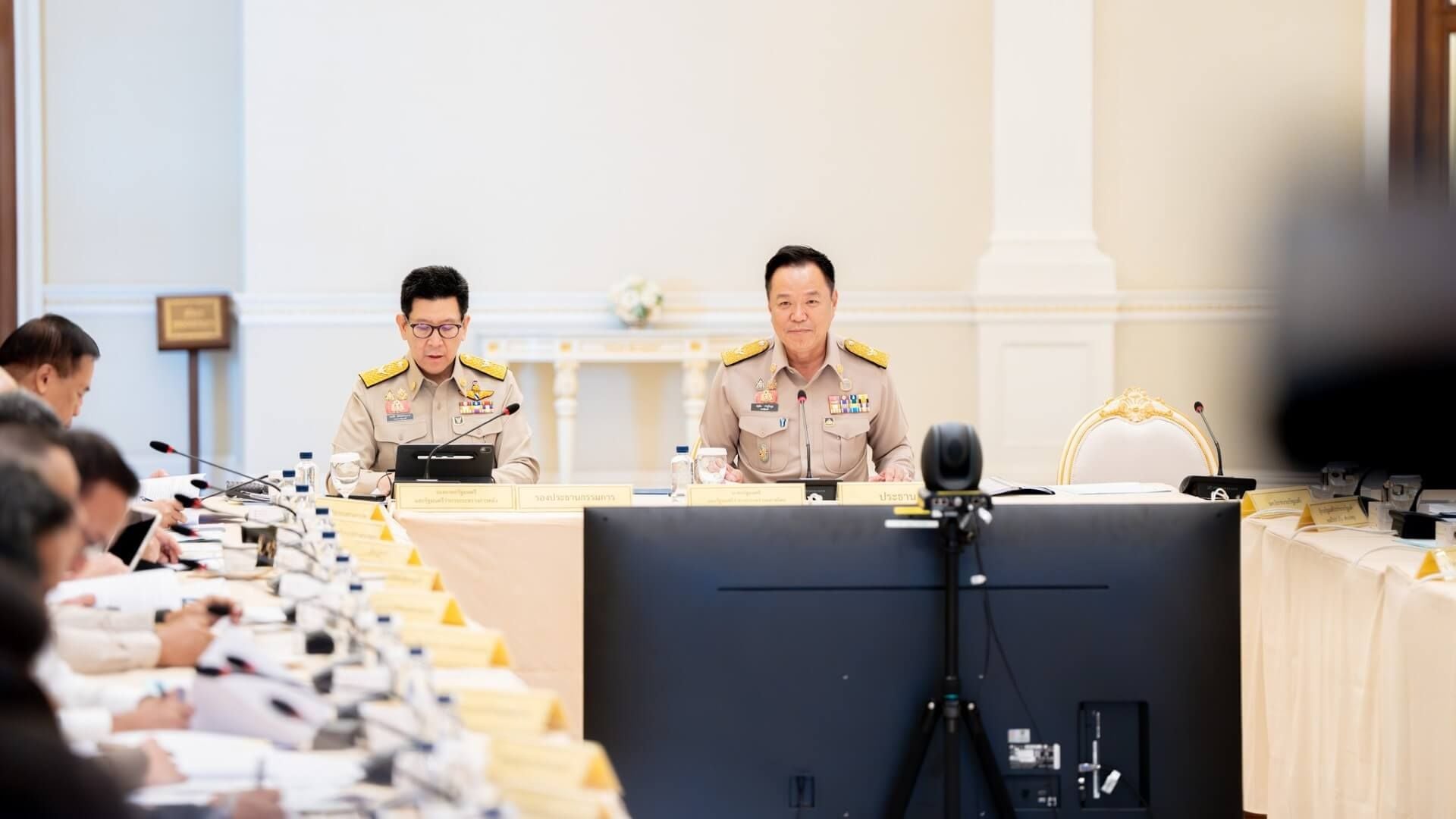 Prime Minister Anutin Charnvirakul chaired the first meeting of the National Committee established to oversee preparations for the 2026 IMF-World Bank Group Annual Meetings, held at the Phakdi Bodin Building, Government House on 11 May 2026.