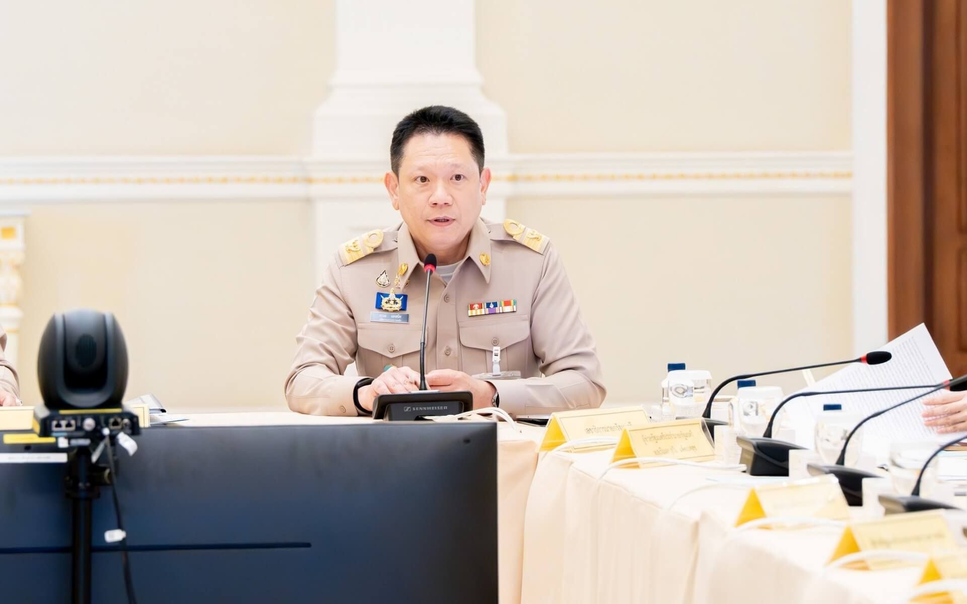Prime Minister Anutin Charnvirakul chaired the first meeting of the National Committee established to oversee preparations for the 2026 IMF-World Bank Group Annual Meetings, held at the Phakdi Bodin Building, Government House on 11 May 2026.